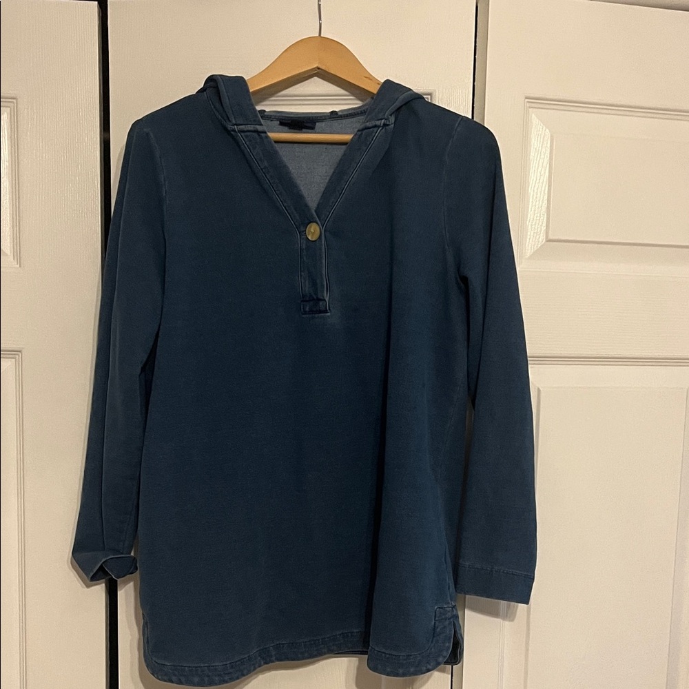 Pure Jill Indigo Blue Long-Sleeve Hoodie